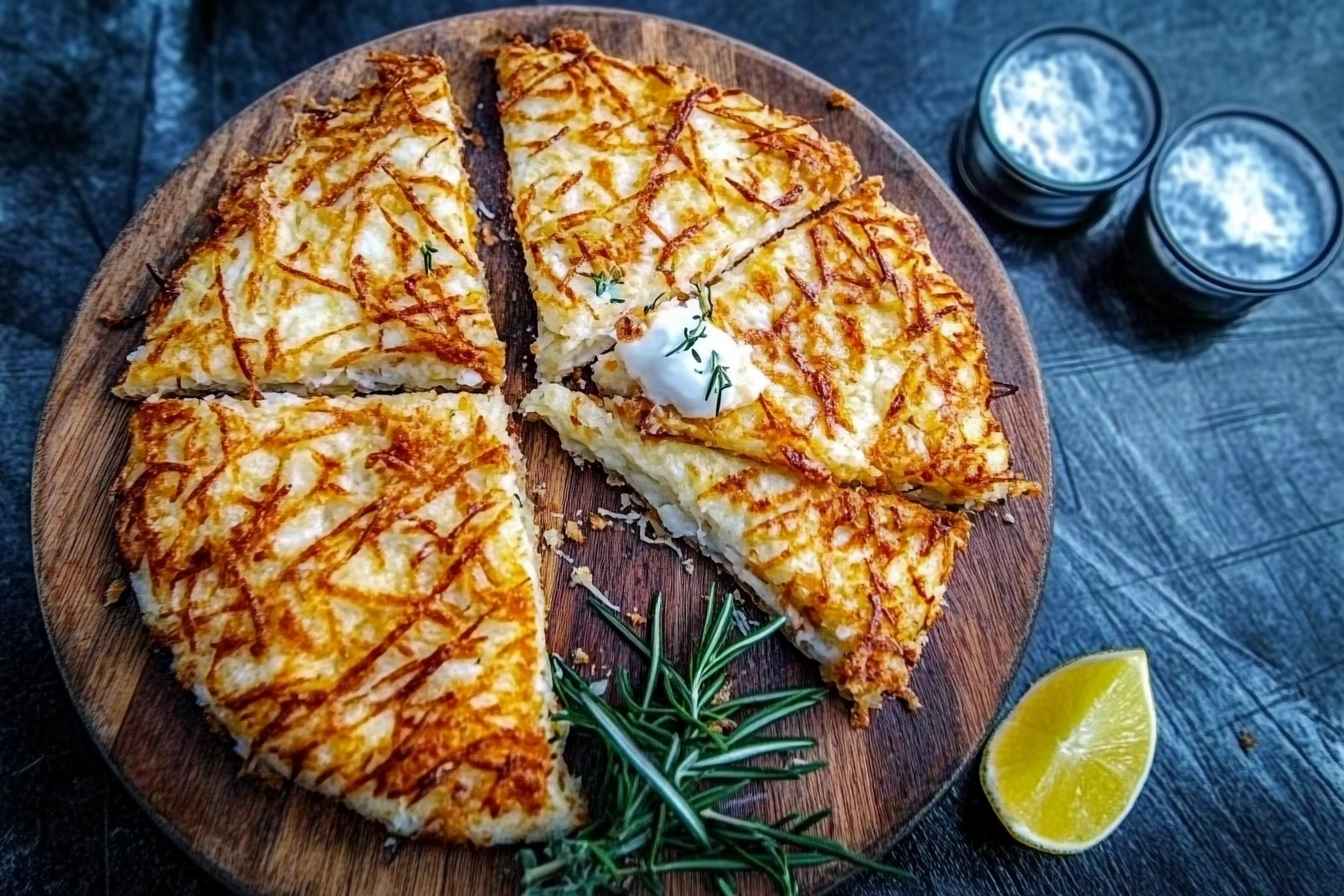 Delicious crispy latkes and rösti side by side, showcasing the difference between these two iconic potato dishes.