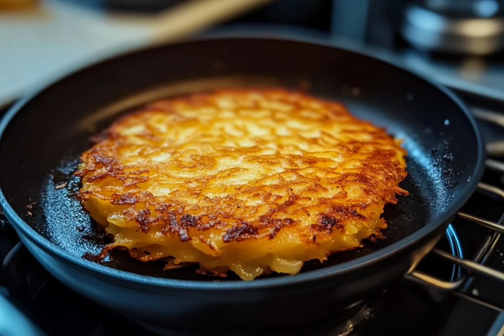 Grated potatoes for making potato rosti