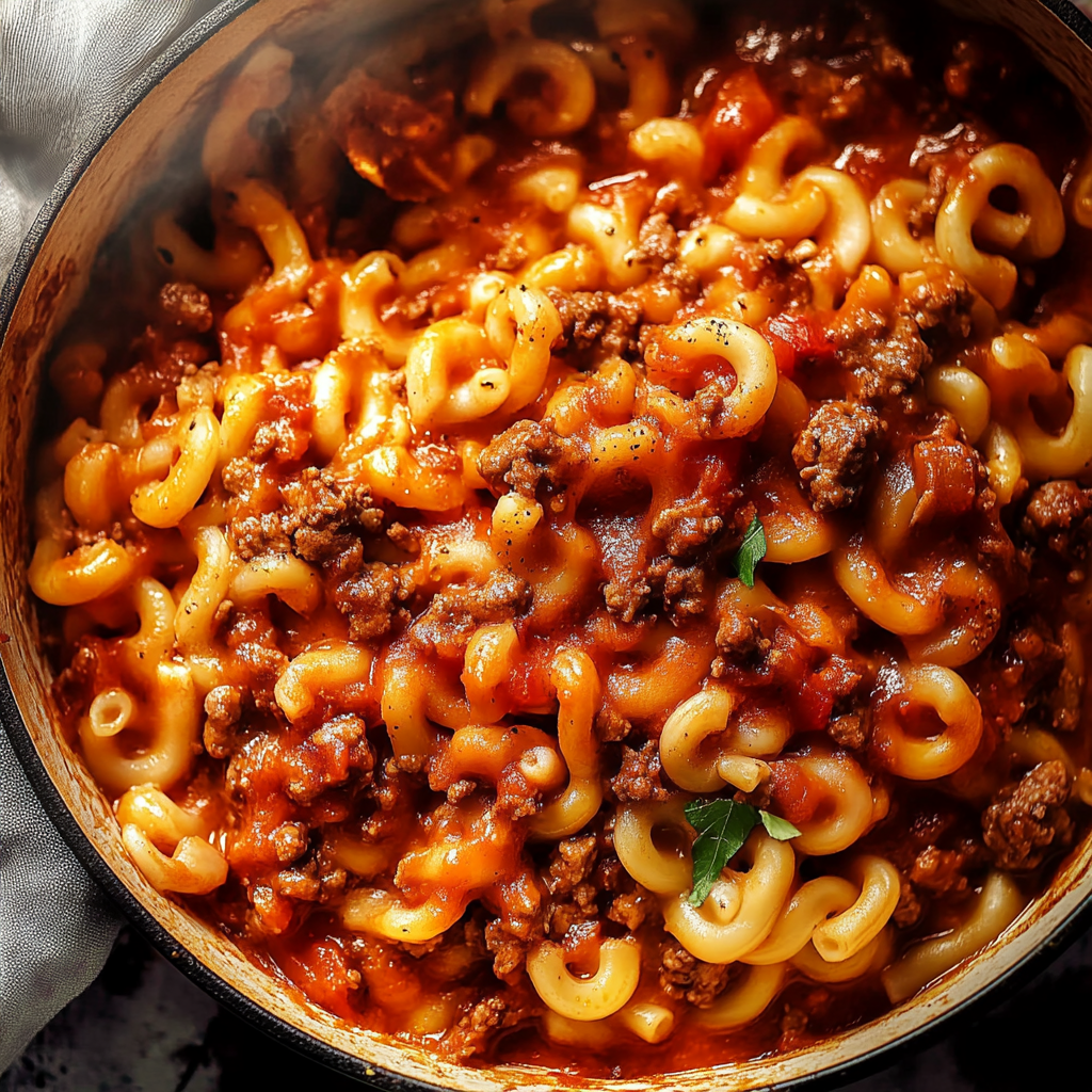 A bowl of traditional Hungarian Goulash, made with beef, paprika, and vegetables.