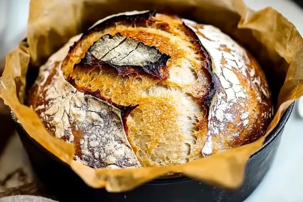 Easy No-Knead Artisan Bread dough in a bowl ready to rise